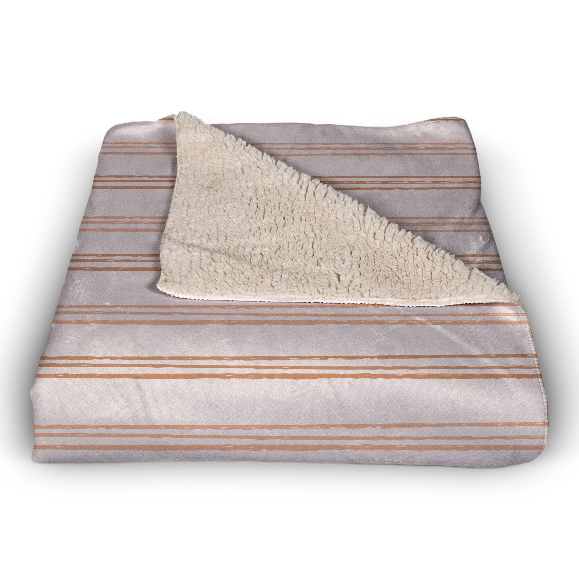 Rust Loose Lines 50" x 60" Sherpa Fleece Blanket